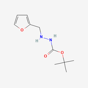 molecular formula C10H16N2O3 B575315 tert-Butyl 2-(furan-2-ylmethyl)hydrazinecarboxylate CAS No. 162739-66-4