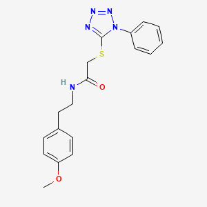 molecular formula C18H19N5O2S B5753214 N-[2-(4-methoxyphenyl)ethyl]-2-[(1-phenyl-1H-tetrazol-5-yl)thio]acetamide 