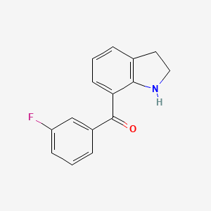 molecular formula C15H12FNO B5753221 Methanone,(2,3-dihydro-1h-indol-7-yl)(3-fluorophenyl)- 