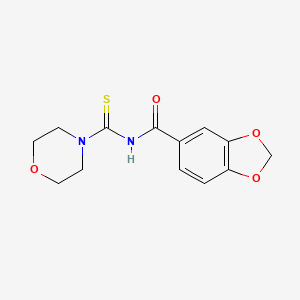 molecular formula C13H14N2O4S B5753232 N-(4-Morpholinylcarbothioyl)-1,3-benzodioxole-5-carboxamide 