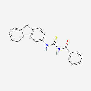 molecular formula C21H16N2OS B5753259 N-(9H-fluoren-3-ylcarbamothioyl)benzamide 
