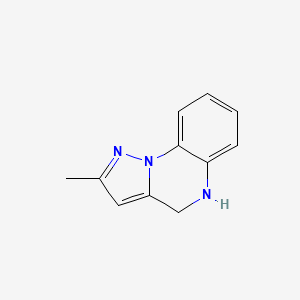 molecular formula C11H11N3 B575327 2-Methyl-4,5-dihydropyrazolo[1,5-a]quinoxaline CAS No. 193151-04-1