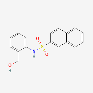 molecular formula C17H15NO3S B5753307 N-[2-(hydroxymethyl)phenyl]naphthalene-2-sulfonamide 