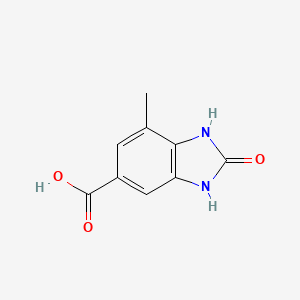 molecular formula C9H8N2O3 B575333 7-Methyl-2-oxo-2,3-dihydro-1H-benzimidazole-5-carboxylic acid CAS No. 167626-97-3