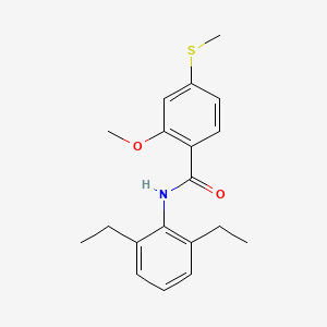 molecular formula C19H23NO2S B5753348 N-(2,6-diethylphenyl)-2-methoxy-4-(methylsulfanyl)benzamide 