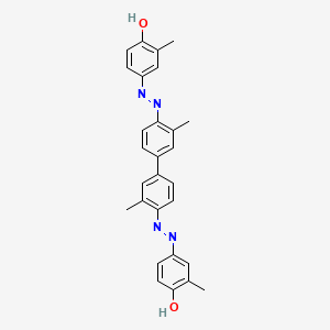 4-[[4-[4-[(4-Hydroxy-3-methylphenyl)diazenyl]-3-methylphenyl]-2-methylphenyl]diazenyl]-2-methylphenol