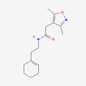 molecular formula C15H22N2O2 B5753556 N-[2-(cyclohex-1-en-1-yl)ethyl]-2-(3,5-dimethyl-1,2-oxazol-4-yl)acetamide 