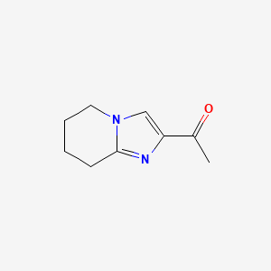 molecular formula C9H12N2O B575367 1-{5H,6H,7H,8H-imidazo[1,2-a]pyridin-2-yl}ethan-1-one CAS No. 177910-85-9