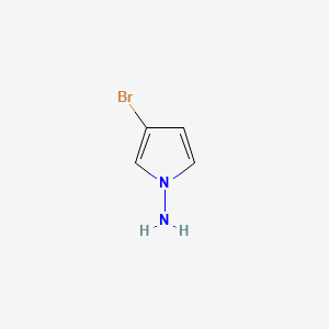 molecular formula C4H5BrN2 B575373 1H-Pyrrol-1-amine, 3-bromo- CAS No. 172100-29-7