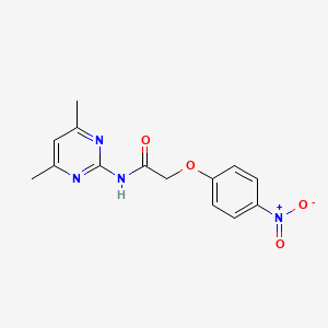 molecular formula C14H14N4O4 B5753743 N-(4,6-dimethylpyrimidin-2-yl)-2-(4-nitrophenoxy)acetamide 