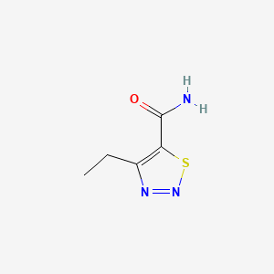 molecular formula C5H7N3OS B575375 4-Ethyl-1,2,3-thiadiazole-5-carboxamide CAS No. 183302-59-2