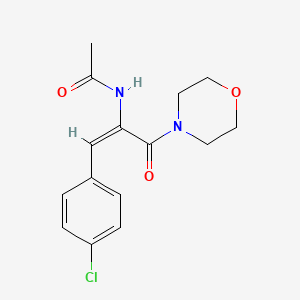 molecular formula C15H17ClN2O3 B5753753 N-[(E)-1-(4-chlorophenyl)-3-morpholin-4-yl-3-oxoprop-1-en-2-yl]acetamide 