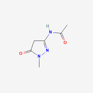 molecular formula C6H9N3O2 B575379 N-(1-methyl-5-oxo-4H-pyrazol-3-yl)acetamide CAS No. 185451-37-0
