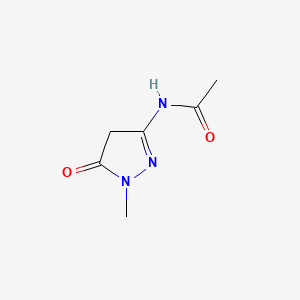 molecular formula C6H9N3O2 B575379 N-(1-Methyl-5-oxo-4,5-dihydro-1H-pyrazol-3-yl)acetamide CAS No. 185451-37-0