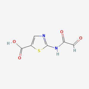 molecular formula C6H4N2O4S B575386 2-(2-Oxoacetamido)thiazole-5-carboxylic acid CAS No. 172481-16-2