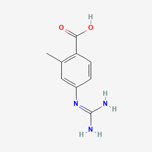 molecular formula C9H11N3O2 B575389 4-Carbamimidamido-2-methylbenzoic acid CAS No. 173732-05-3