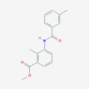 molecular formula C17H17NO3 B5753912 Methyl 2-methyl-3-{[(3-methylphenyl)carbonyl]amino}benzoate 