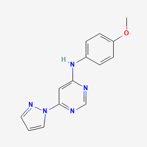 molecular formula C14H13N5O B5753932 N-(4-methoxyphenyl)-6-pyrazol-1-ylpyrimidin-4-amine 