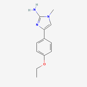 molecular formula C12H15N3O B575401 4-(4-Ethoxyphenyl)-1-methyl-1H-imidazol-2-amine CAS No. 190377-17-4