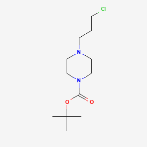 molecular formula C12H23ClN2O2 B575405 Tert-butyl 4-(3-chloropropyl)piperazine-1-carboxylate CAS No. 165530-45-0
