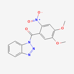 molecular formula C15H12N4O5 B5754136 1H-1,2,3-BENZOTRIAZOL-1-YL(4,5-DIMETHOXY-2-NITROPHENYL)METHANONE 