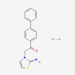 1-(4-biphenylyl)-2-(2-imino-1,3-thiazol-3(2H)-yl)ethanone hydrobromide