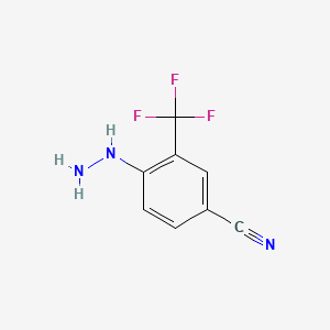 4-Hydrazinyl-3-(trifluoromethyl)benzonitrile