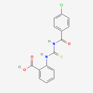 2-({[(4-chlorobenzoyl)amino]carbonothioyl}amino)benzoic acid