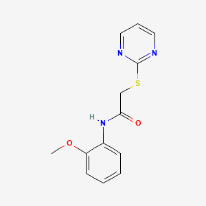 molecular formula C13H13N3O2S B5754343 N-(2-methoxyphenyl)-2-(pyrimidin-2-ylsulfanyl)acetamide 