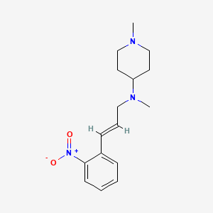 molecular formula C16H23N3O2 B5754347 N,1-dimethyl-N-[(E)-3-(2-nitrophenyl)prop-2-enyl]piperidin-4-amine 