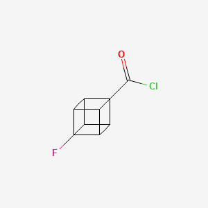 4-Fluoropentacyclo[4.2.0.0~2,5~.0~3,8~.0~4,7~]octane-1-carbonyl chloride