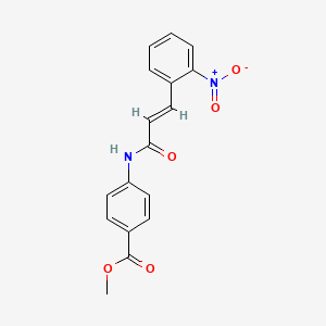molecular formula C17H14N2O5 B5754522 METHYL 4-{[(E)-3-(2-NITROPHENYL)-2-PROPENOYL]AMINO}BENZOATE 