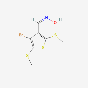 molecular formula C7H8BrNOS3 B5754537 4-BROMO-2,5-BIS(METHYLSULFANYL)-3-THIOPHENECARBALDEHYDE OXIME 