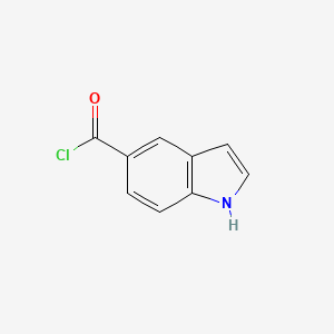 molecular formula C9H6ClNO B575454 1H-Indole-5-carbonyl chloride CAS No. 161397-68-8