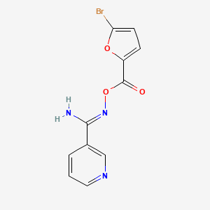 molecular formula C11H8BrN3O3 B5754551 N'-{[(5-bromofuran-2-yl)carbonyl]oxy}pyridine-3-carboximidamide 