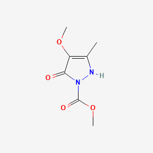 molecular formula C7H10N2O4 B575487 Methyl 4-methoxy-3-methyl-5-oxo-2,5-dihydro-1H-pyrazole-1-carboxylate CAS No. 190257-06-8