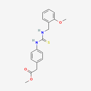 molecular formula C18H20N2O3S B5754905 Methyl (4-{[(2-methoxybenzyl)carbamothioyl]amino}phenyl)acetate 