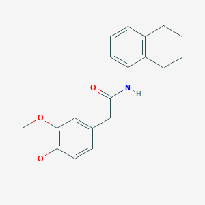 molecular formula C20H23NO3 B5754910 2-(3,4-dimethoxyphenyl)-N-(5,6,7,8-tetrahydronaphthalen-1-yl)acetamide 