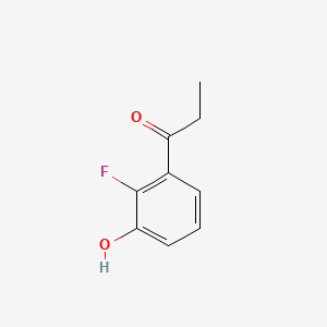 molecular formula C9H9FO2 B575497 2'-Fluoro-3'-hydroxypropiophenone CAS No. 164072-22-4