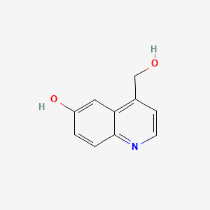 molecular formula C10H9NO2 B575500 4-(Hydroxymethyl)quinolin-6-ol CAS No. 193096-43-4