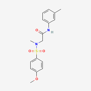 molecular formula C17H20N2O4S B5755029 N~2~-[(4-methoxyphenyl)sulfonyl]-N~2~-methyl-N-(3-methylphenyl)glycinamide 