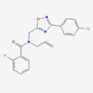molecular formula C19H15ClFN3O2 B5755097 N-[[3-(4-chlorophenyl)-1,2,4-oxadiazol-5-yl]methyl]-2-fluoro-N-prop-2-enylbenzamide 