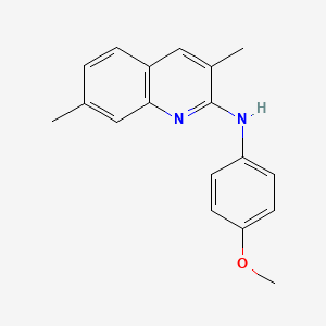 molecular formula C18H18N2O B5755166 N-(4-methoxyphenyl)-3,7-dimethylquinolin-2-amine 