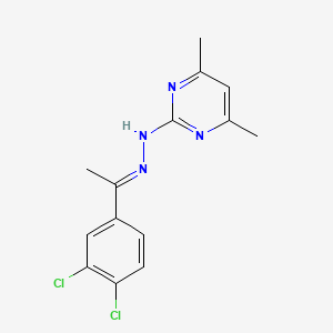molecular formula C14H14Cl2N4 B5755177 N-[(E)-1-(3,4-dichlorophenyl)ethylideneamino]-4,6-dimethylpyrimidin-2-amine 