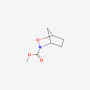 molecular formula C7H11NO3 B575535 Methyl 2-oxa-3-azabicyclo[2.2.1]heptane-3-carboxylate CAS No. 188789-38-0