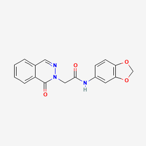 molecular formula C17H13N3O4 B5755383 N-(2H-1,3-BENZODIOXOL-5-YL)-2-(1-OXO-1,2-DIHYDROPHTHALAZIN-2-YL)ACETAMIDE 