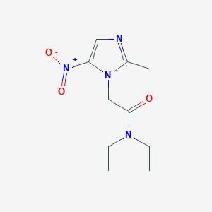 molecular formula C10H16N4O3 B5755387 NN-DIETHYL-2-(2-METHYL-5-NITRO-1H-IMIDAZOL-1-YL)ACETAMIDE 