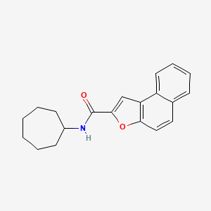 molecular formula C20H21NO2 B5755486 N-cycloheptylbenzo[e][1]benzofuran-2-carboxamide 