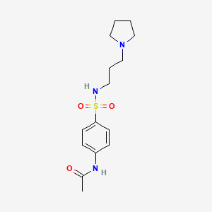 molecular formula C15H23N3O3S B5755593 N-(4-{[3-(pyrrolidin-1-yl)propyl]sulfamoyl}phenyl)acetamide CAS No. 321718-13-2