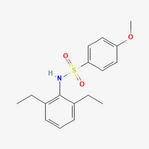 molecular formula C17H21NO3S B5755675 N-(2,6-DIETHYLPHENYL)-4-METHOXYBENZENE-1-SULFONAMIDE 